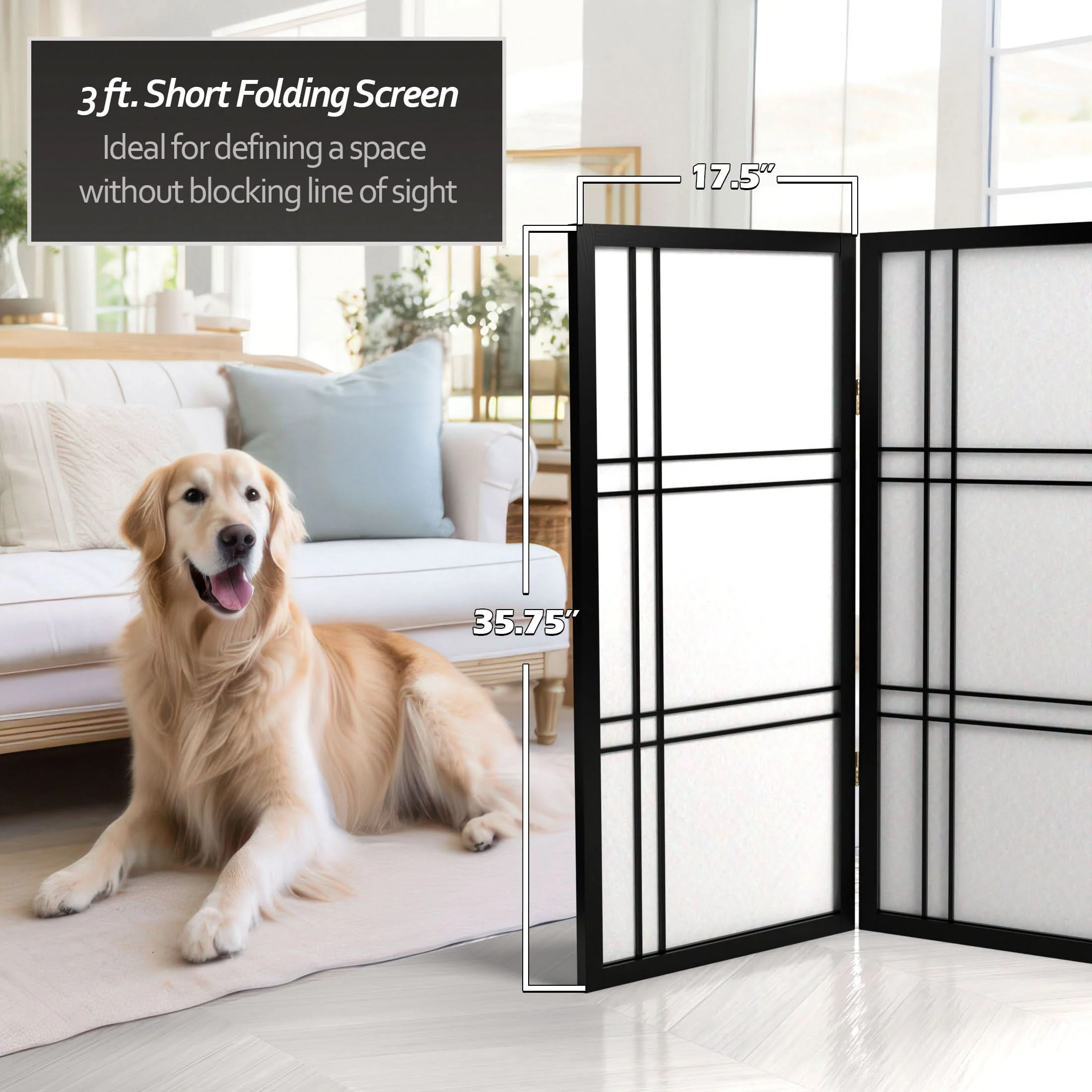 3 ft. Short Double Cross Shoji Screen - Image 26