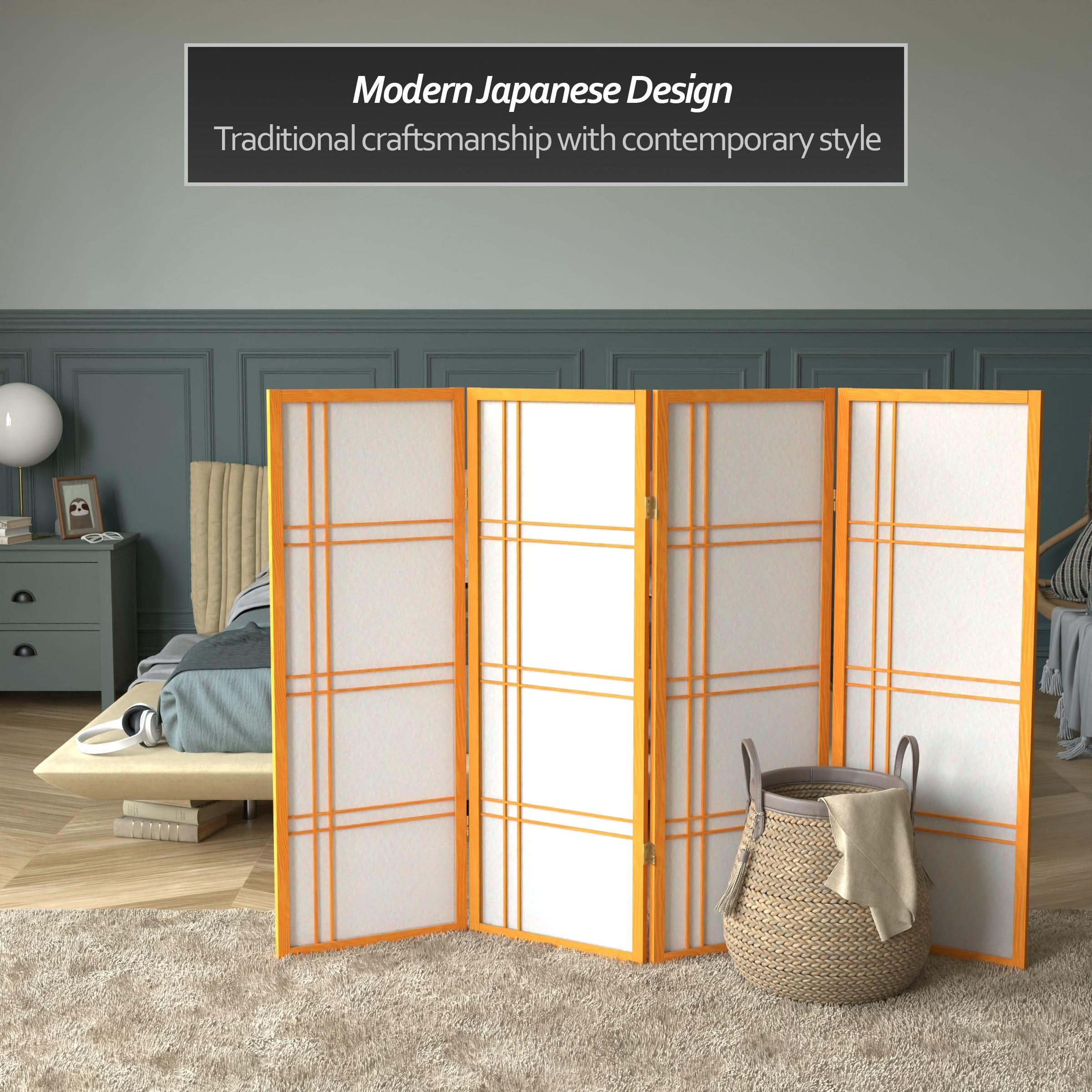 4 ft. Short Double Cross Shoji Screen - Image 21