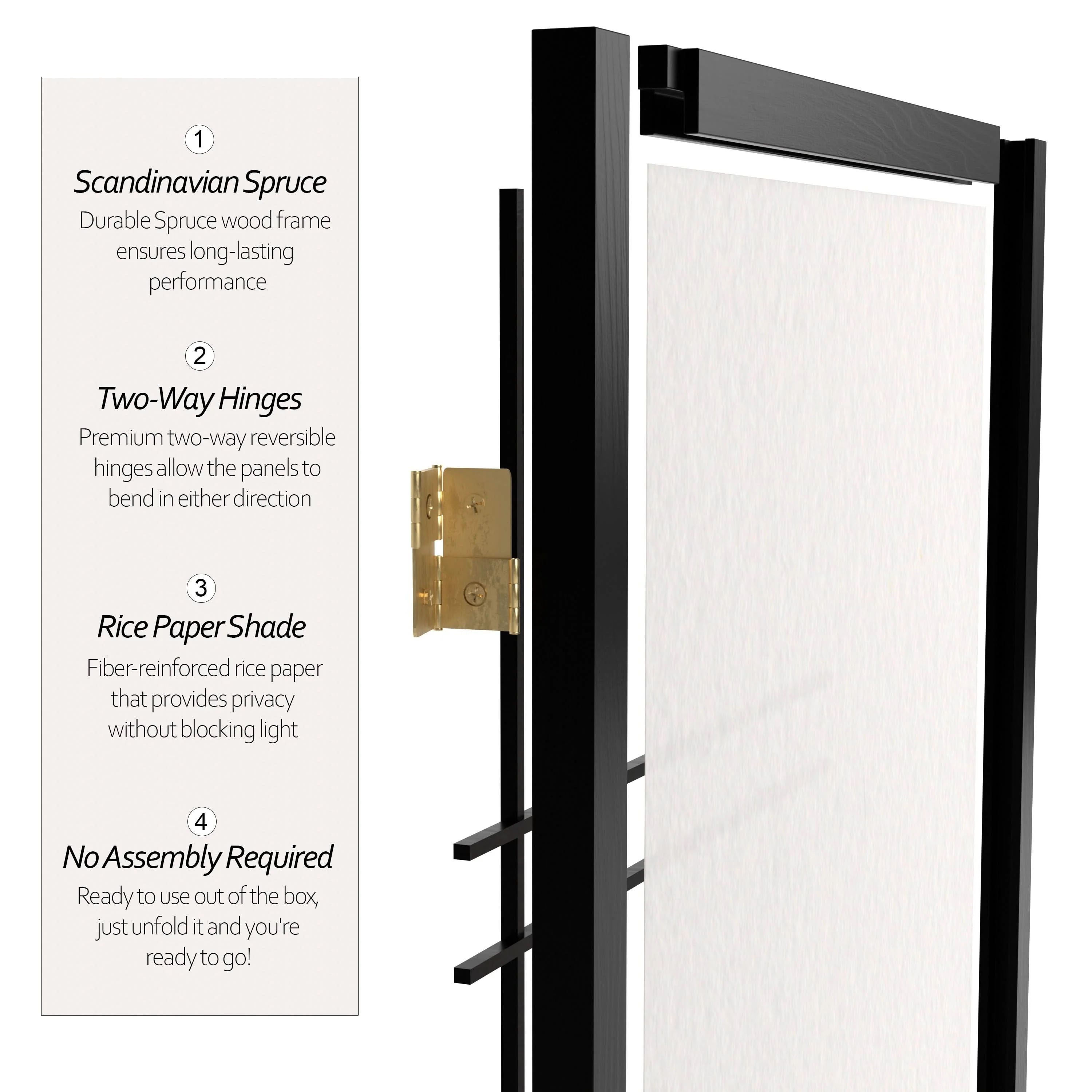 4 ft. Short Double Cross Shoji Screen - Image 37