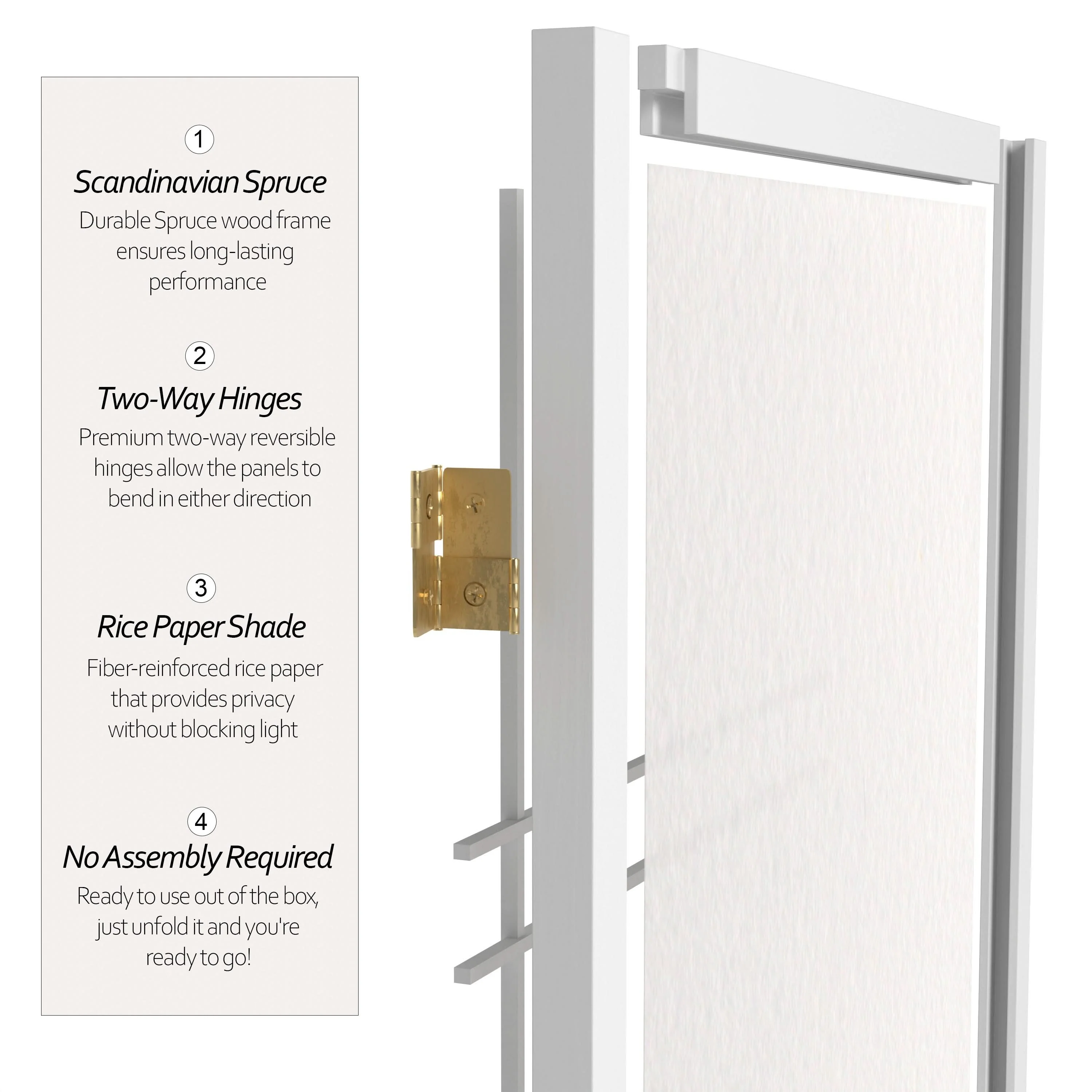 4 ft. Short Double Cross Shoji Screen - Image 41