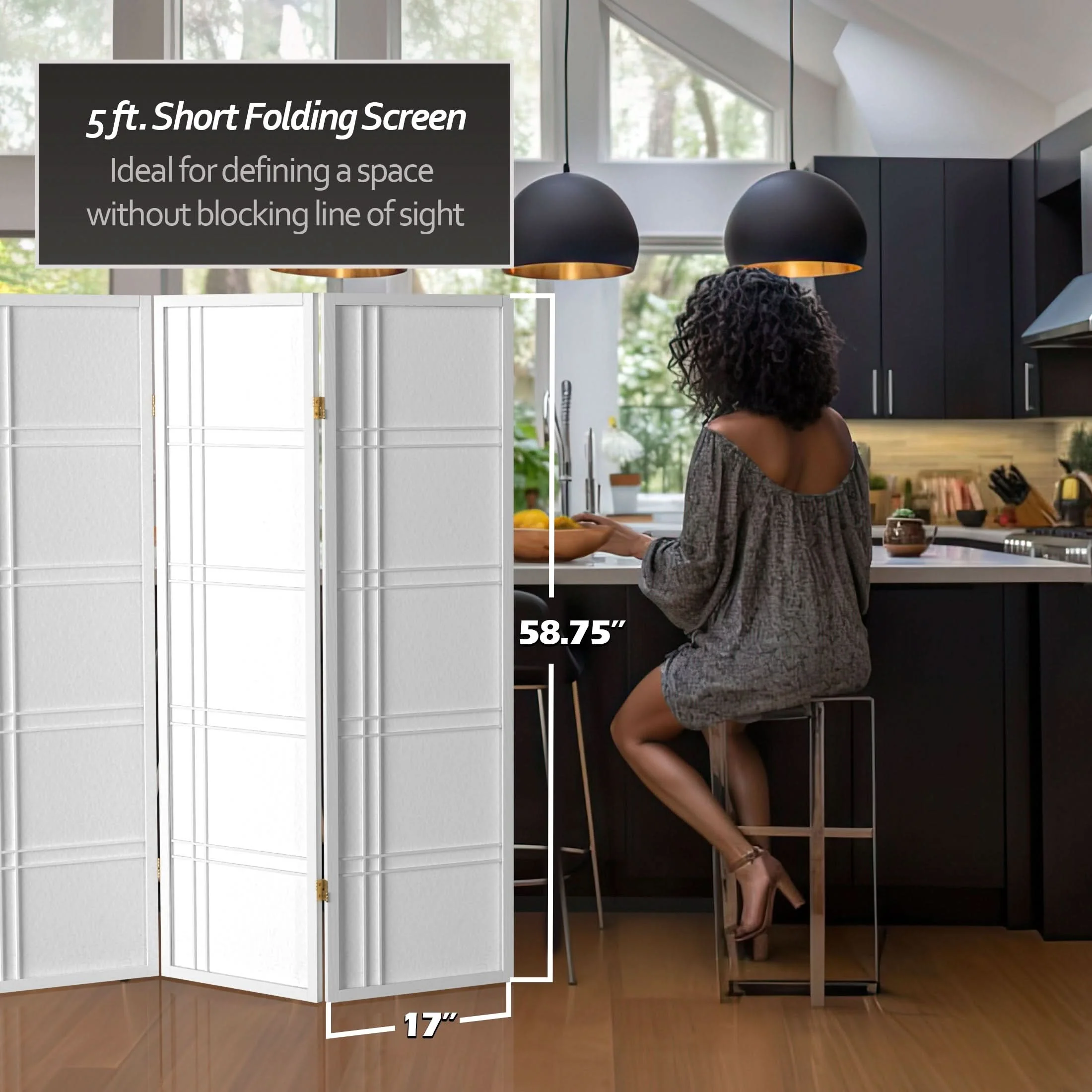 5 ft. Tall Double Cross Shoji Screen - Image 51