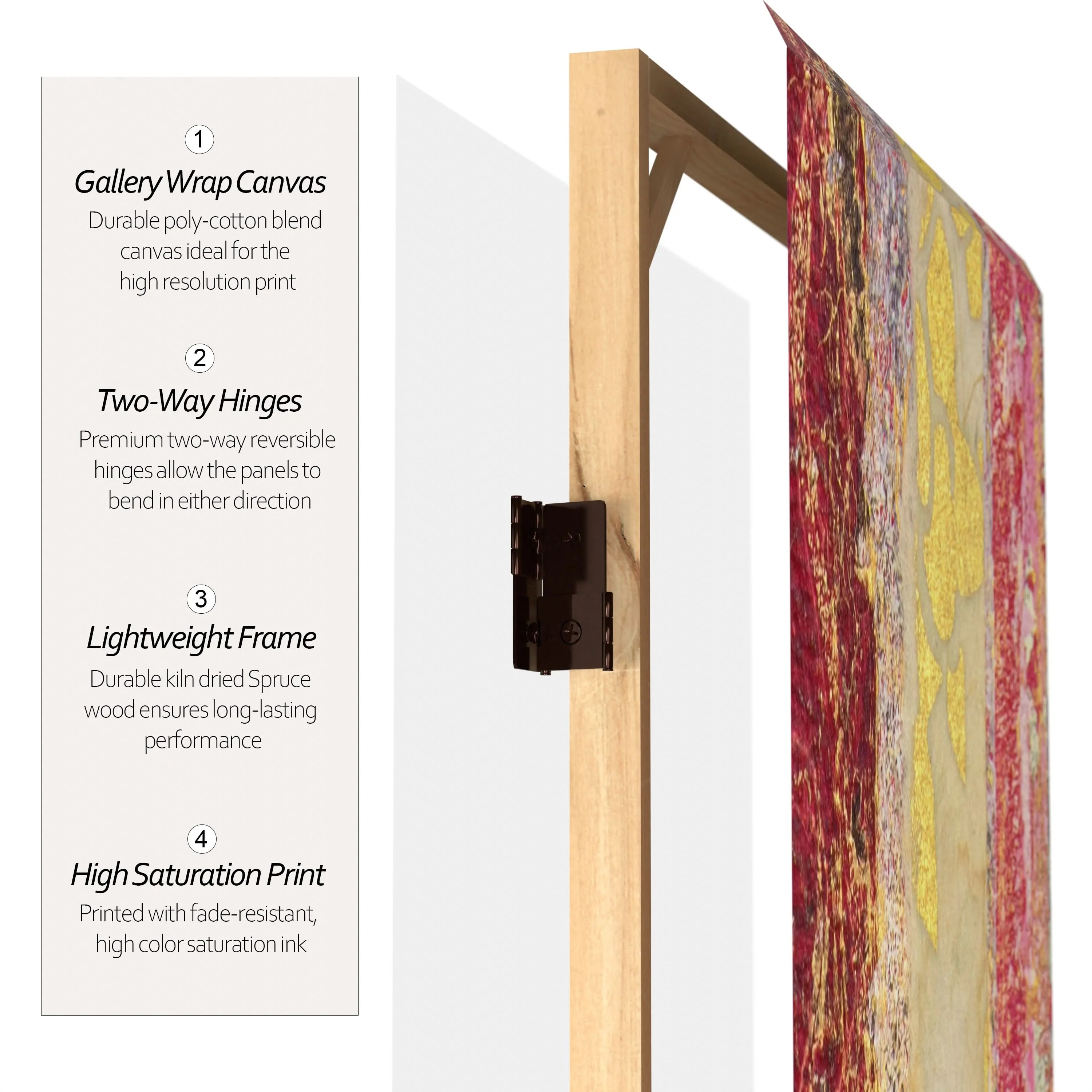 6 ft. Tall Fire Dancer Canvas Room Divider - Image 4