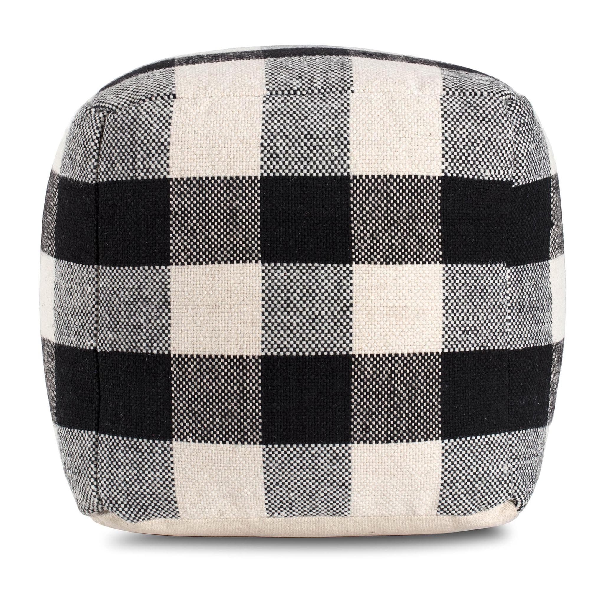 Checkered Sky Pouf - Image 2