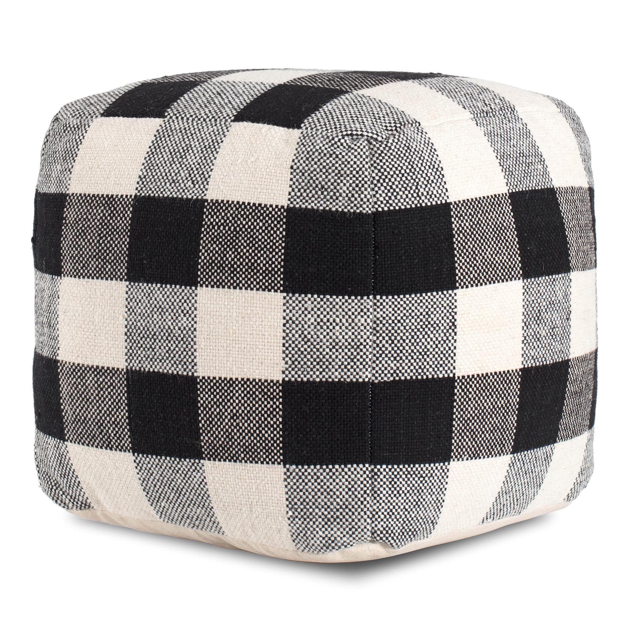 Checkered Sky Pouf - Image 6