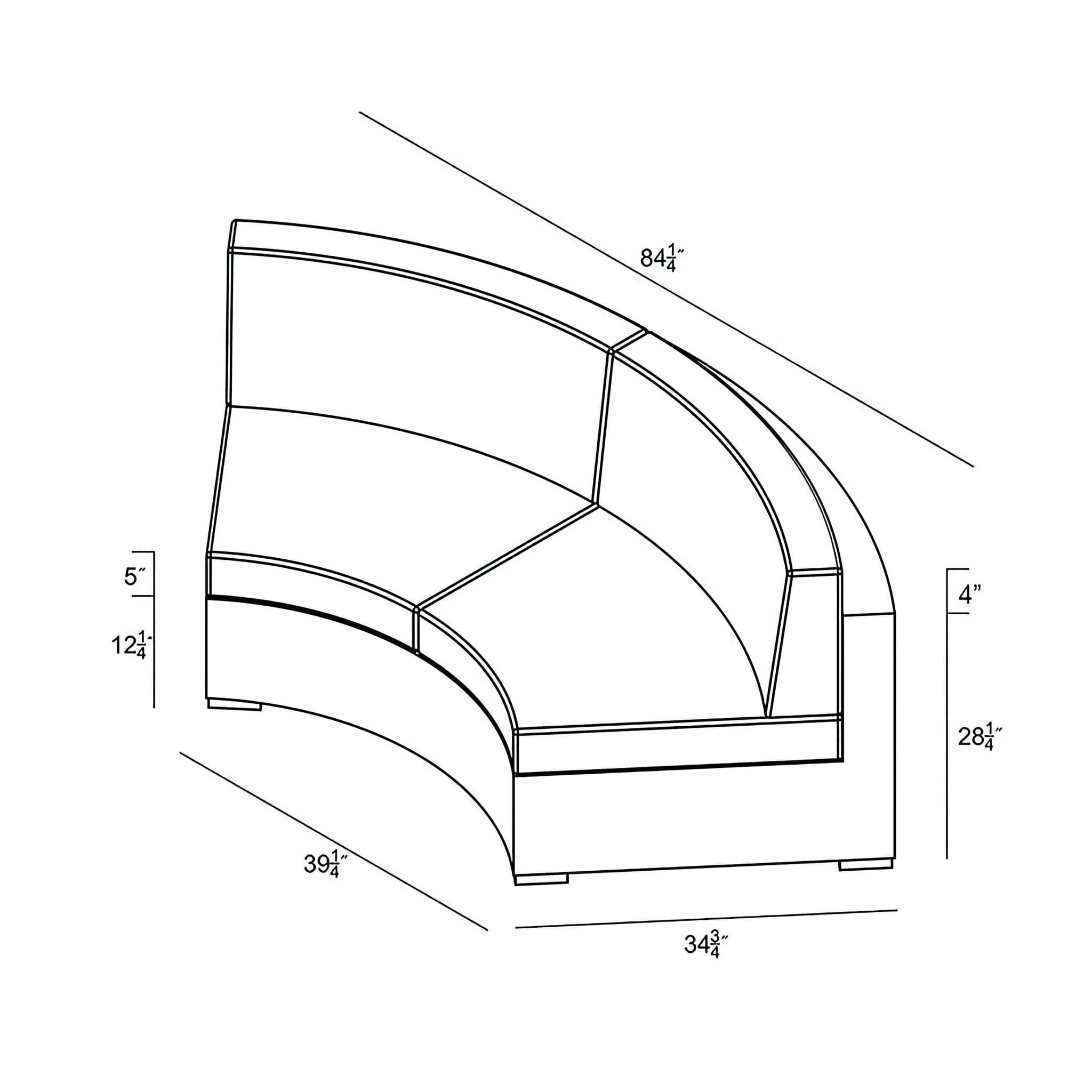 District Curved Loveseat - Image 10