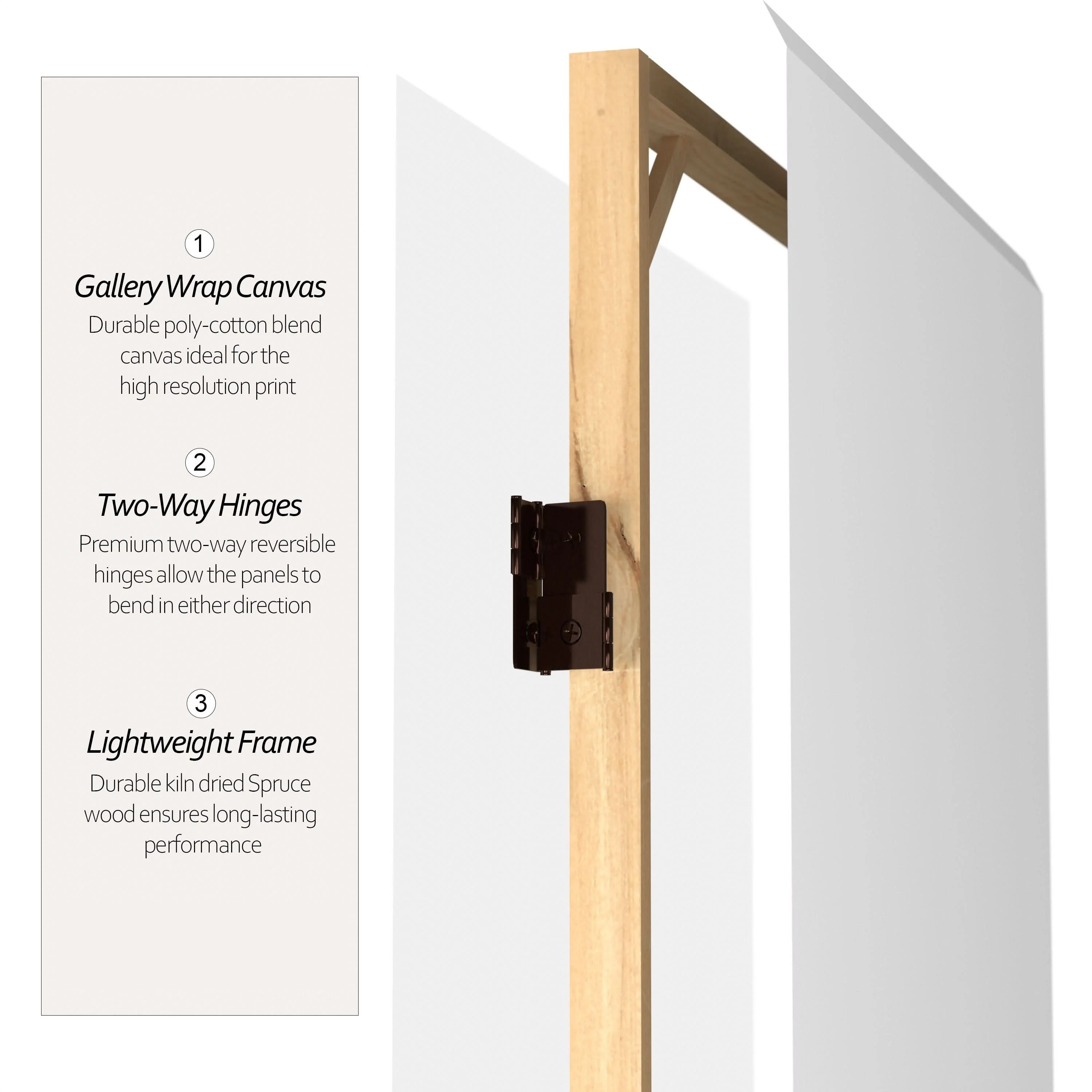 Do It Yourself Tall 6 ft. Canvas Folding Screen - Image 6