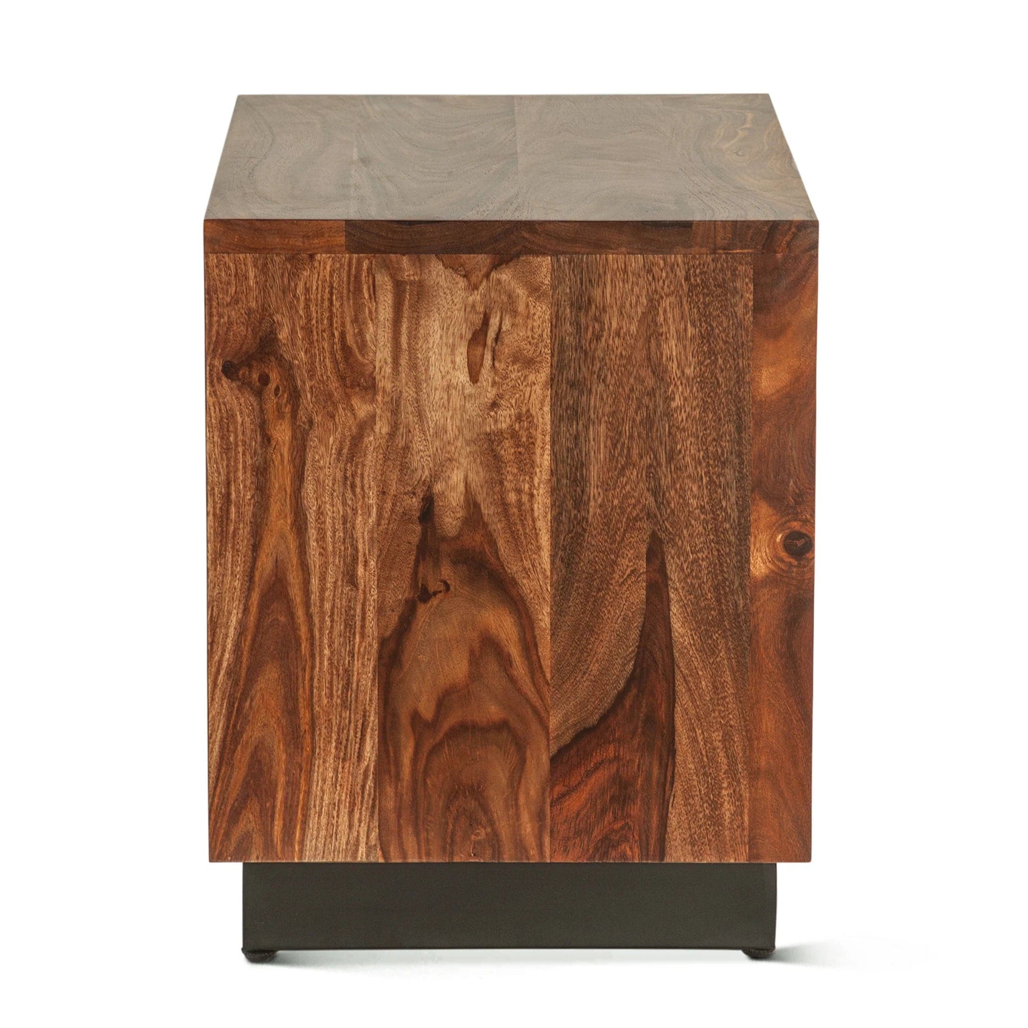 Elliston Modern Live Edge Sheesham Nightstand - Image 7