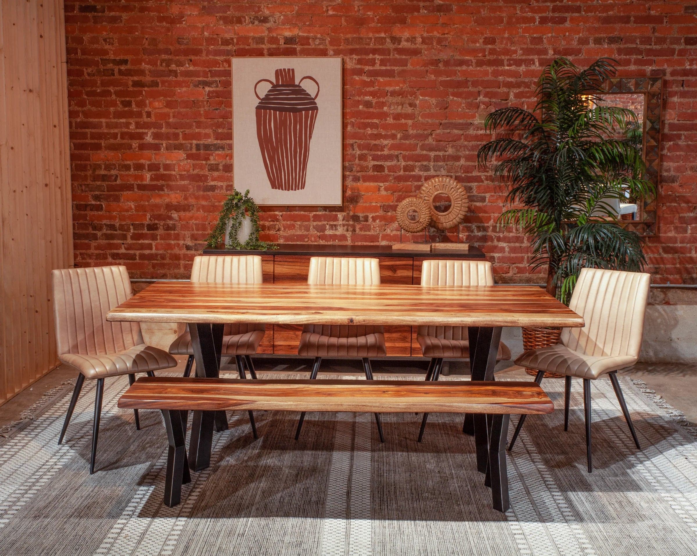 Elliston Sheesham Dining Bench - Image 4