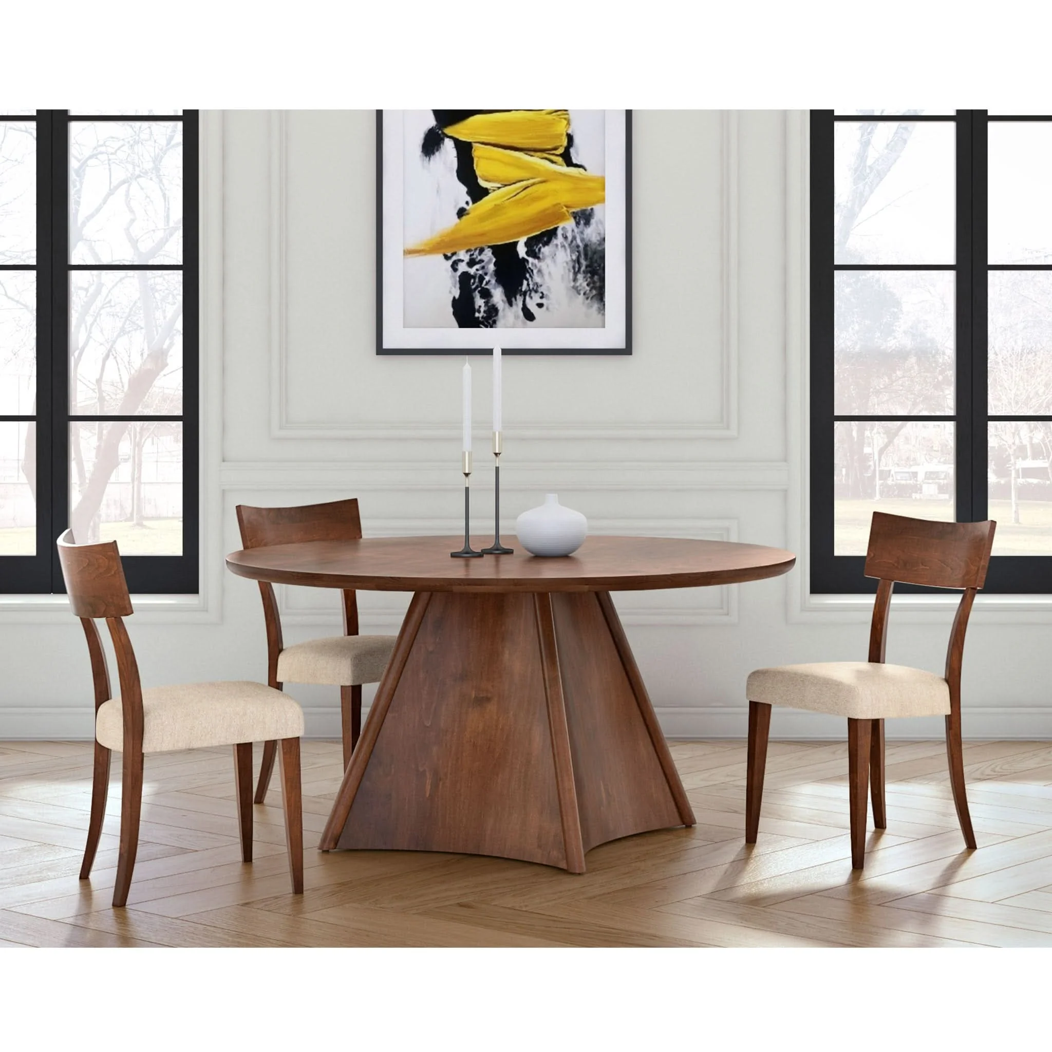 Lana Pedestal Round Dining Table - Image 3