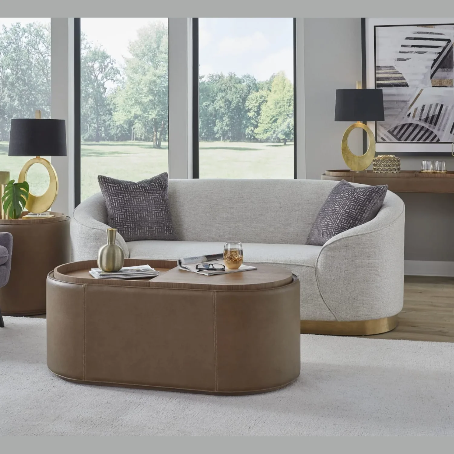 Yeal Leather Upholstered Storage End Table - Image 3