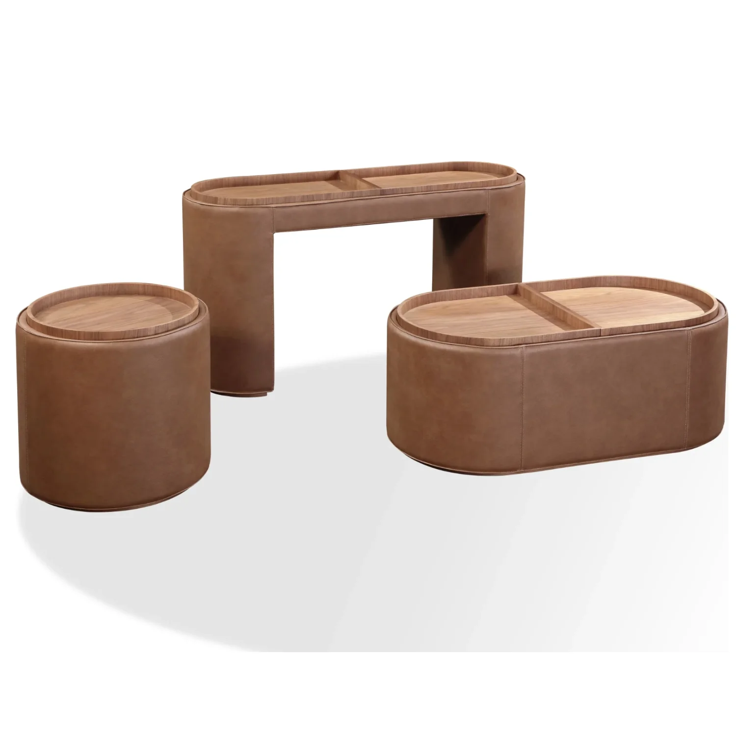 Yeal Leather Upholstered Storage End Table - Image 5